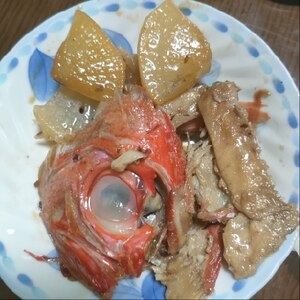 金目鯛の簡単あら煮